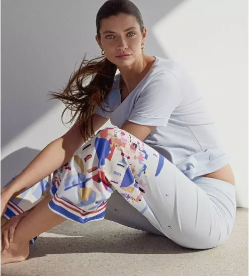 Pantalon large femme Favourites Marine Harmony Blue