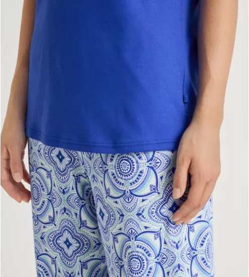 Pyjama court femme Orient Dreams Dazzling Blue