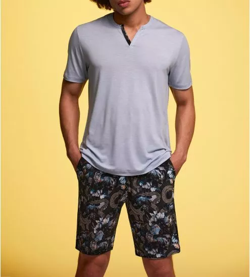 Pyjama court homme Grey/Blue