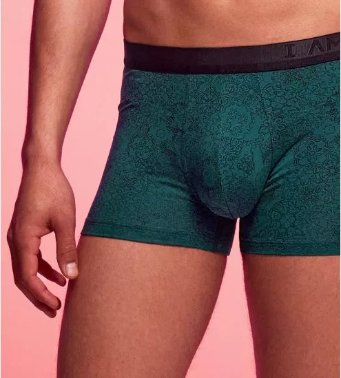 Boxer en Lyocell imprimé Green/Black