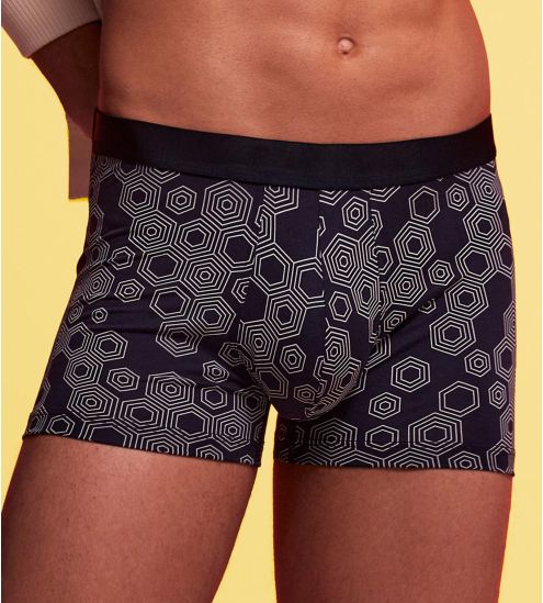 Boxer en Lyocell imprimé Navy Blue/White