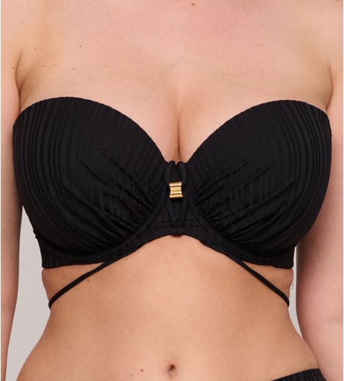 Haut de maillot de bain bandeau mousse Kiruna Noir