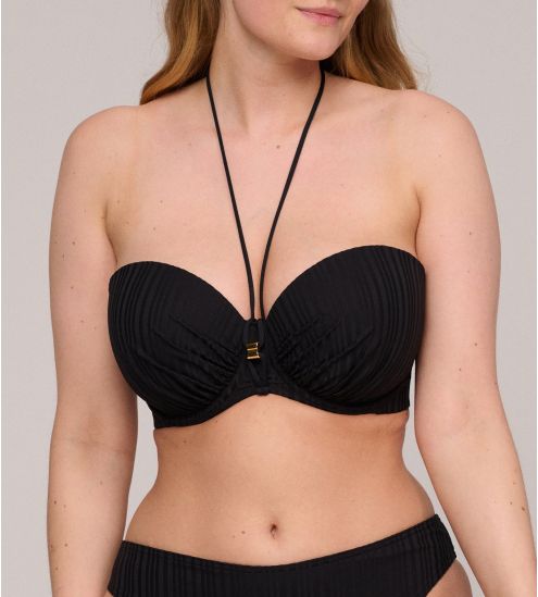 Haut de maillot de bain bandeau mousse Kiruna Noir