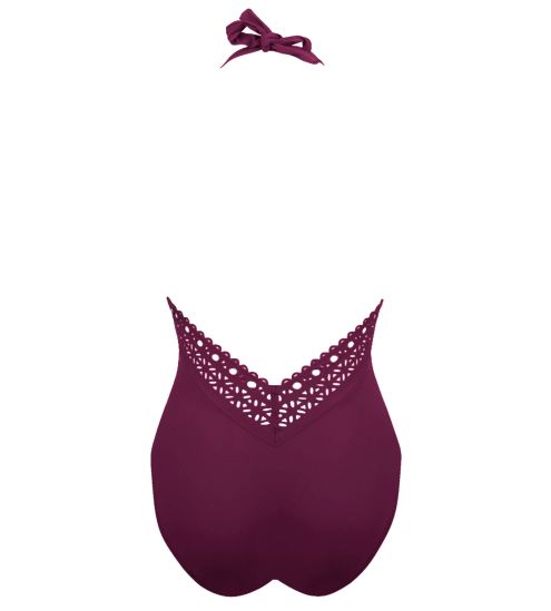 Maillot de bain 1 pièce séduction AJOURAGE COUTURE Ajourage Prune