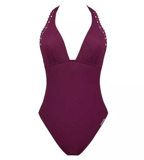 Maillot de bain 1 pièce séduction AJOURAGE COUTURE Ajourage Prune
