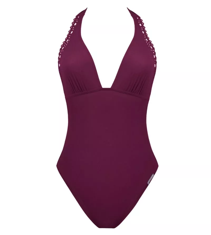 Maillot de bain 1 pièce séduction AJOURAGE COUTURE Ajourage Prune