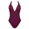 Maillot de bain 1 pièce séduction AJOURAGE COUTURE Ajourage Prune