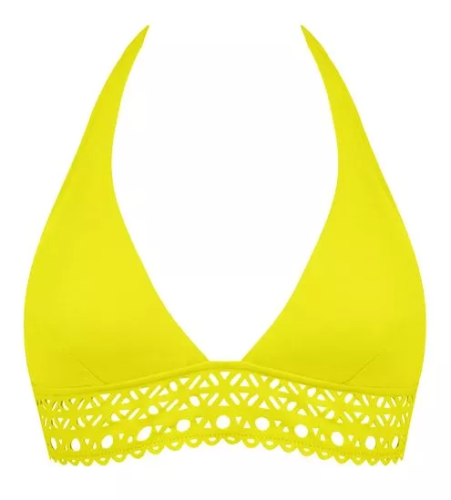 Haut de maillot de bain triangle AJOURAGE COUTURE Ajourage Jaune