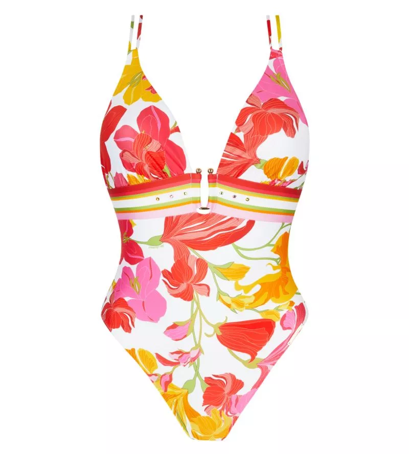 Maillot de bain 1 pièce nageur séduction ENVOLÉE FLORALE Bouquet Floral