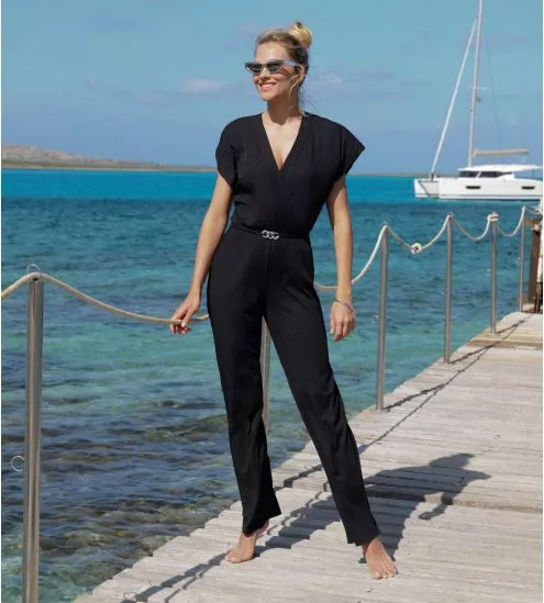 Combinaison longue La Stricto Chic Noir