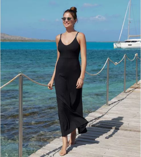 Robe longue La Stricto Chic Noir